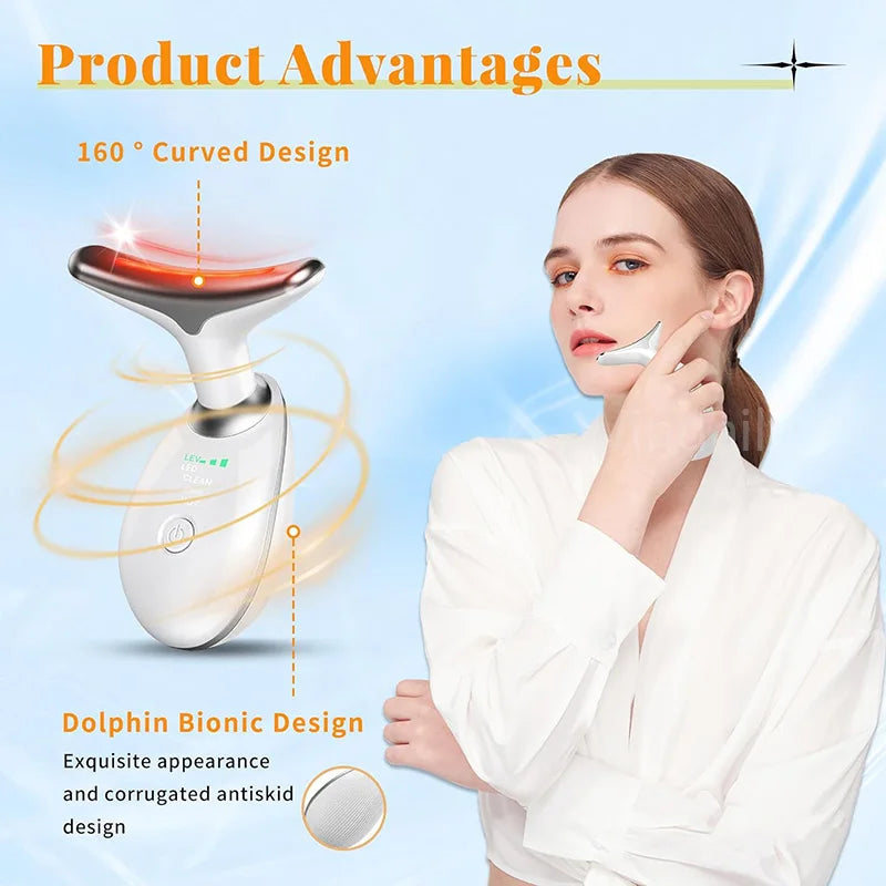 7 Colors Anti Wrinkle Facial Massager Neck Face Beauty