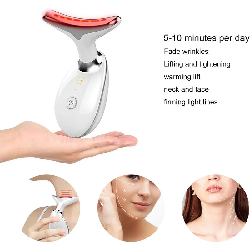 7 Colors Anti Wrinkle Facial Massager Neck Face Beauty